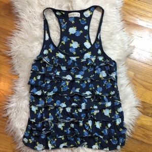 Abercrombie & Fitch Large Floral Ruffled Tank